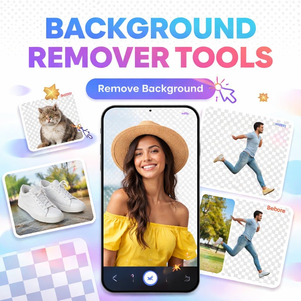 Before and after background removal